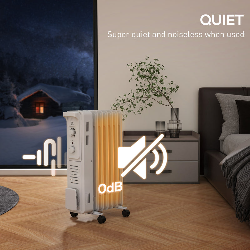 Fin Portable Oil Filled Radiator, Electric Heater With Safety Cut Of