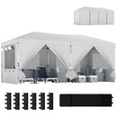 Outsunny 3 X 6 M Pop Up Gazebo, UPF50+ Wedding Party Tent Marquee, White