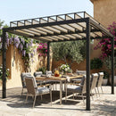Outsunny 3 X 3 M Louvered Pergola With PC Roof, Aluminium Patio Gazebo