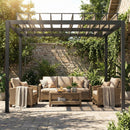 Outsunny 3 X 3 M Louvered Pergola With PC Roof, Aluminium Patio Gazebo