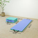 SPORTNOW Foldable Gymnastics Mat, Folding Gym Mat For Yoga, Green & Purple
