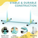 HOMCOM Adjustable Kids Gymnastics Bar Horizontal Training Steel, Light Blue