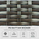 Outsunny 7PC Rattan Garden Furniture Set Coffee Table Buckle Structure