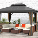 Outsunny 7PC Rattan Garden Furniture Set Coffee Table Buckle Structure