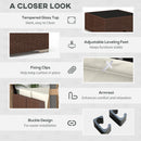 Outsunny 7PC Rattan Garden Furniture Set Coffee Table Buckle Structure