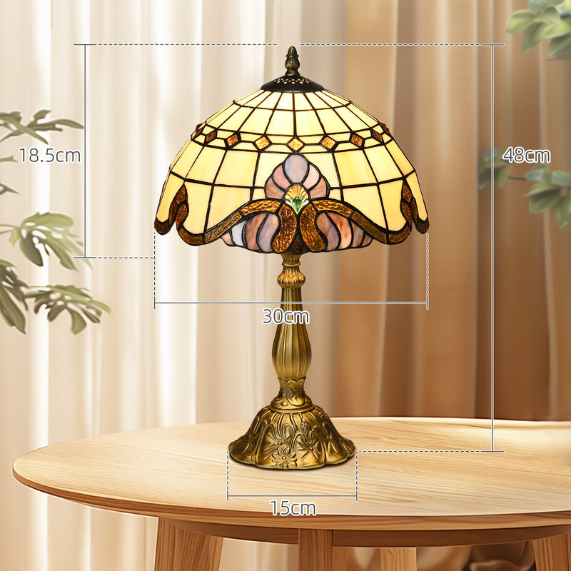 HOMCOM Decorative Table Lamp, For Bedroom Living Room, Bulb Not Included