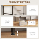 HOMCOM 6 Drawer Fabric Chest of Drawers w/ Wooden Top for Hallway