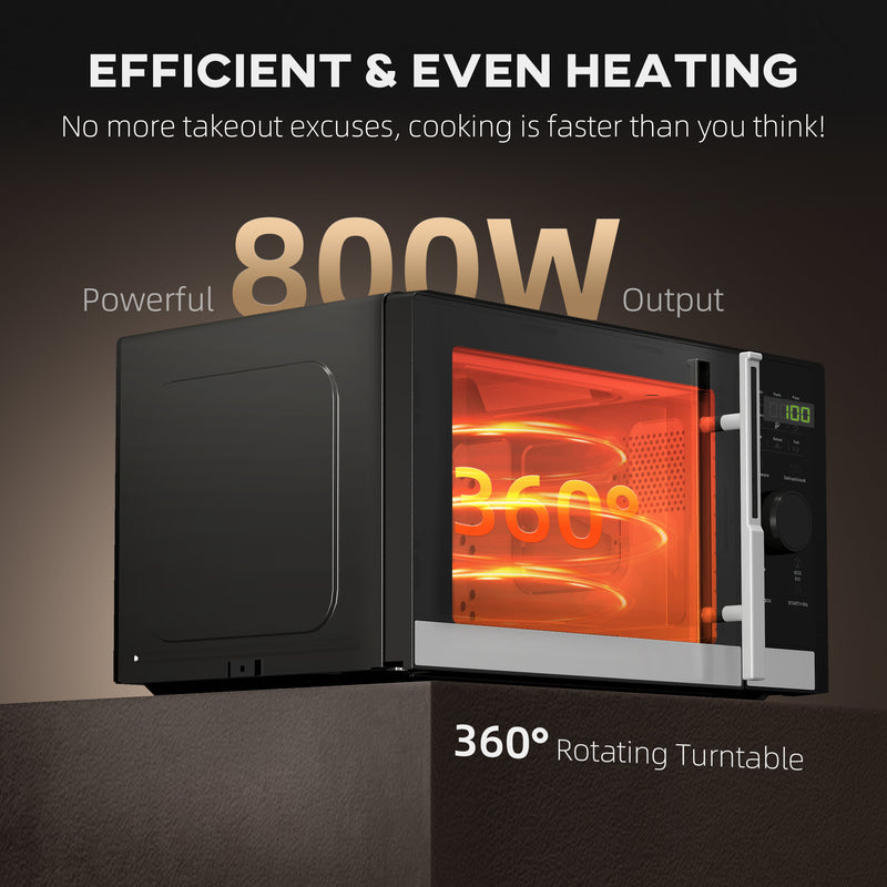 HOMCOM 23L Digital Microwave Oven with Auto Cook, 10 Levels, Eco Mode