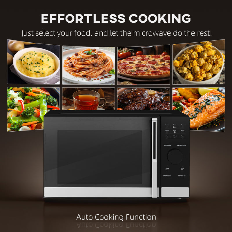 HOMCOM 23L Digital Microwave Oven with Auto Cook, 10 Levels, Eco Mode