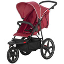 HOMCOM  Three-Wheeler Baby Stroller -  Red
