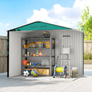 Outsunny 8 X 6ft Garden Storage Shed With Double Door Green