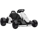 AIYAPLAY 24V Electric Go Kart With Drift Mode, Adjustable Seat, White