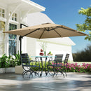 Outsunny 3 X 3 M Cantilever Parasol, Square Patio Umbrella With Crank Handle