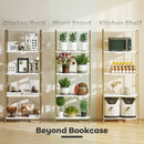 HOMCOM Modern Bookshelf, Freestanding Bookcase, White and Gold Tone
