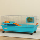 PawHut Small Animal Cage , Rabbit Cage With Wheels And Water Bottle