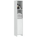 HOMCOM Narrow Bathroom Cabinet, Slim Bathroom Cupboard, White
