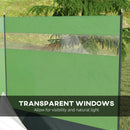 Outsunny Camping Windbreaks with Clear Windows, Army Green