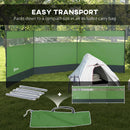 Outsunny Camping Windbreaks with Clear Windows, Army Green