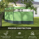 Outsunny Camping Windbreaks with Clear Windows, Army Green