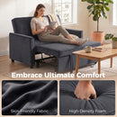 HOMCOM 2 Seater Sofa Bed, 3-in-1 Velvet Pull Out Sleeper Sofa, Dark Grey