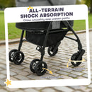 PawHut Foldable Pet Stroller, Dog Cat Stroller with Detachable Carrier