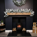 1.8m Snow Flocked Lapland Christmas Garland With 150 Tips