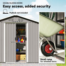 Outsunny 6.5x3.5ft Metal Garden Shed for Garden, Light Grey