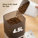PawHut Automatic Cat Feeder, 4.5L WiFi Cat Food Dispenser With Timer