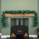2.7m Snow Tipped Christmas Garland with Pine Cones and Mixed Needles