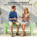 Outsunny 1.1M Outdoor Garden Bench Patio Loveseat Fir Wood 2 Person