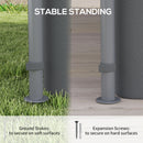 Outsunny 3 x 3 m Double Roof Outdoor Gazebo with Curtains, Dark Grey