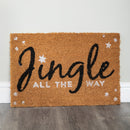 60cm x 40cm Jingle All The Way Coir Doormat with PVC Backing