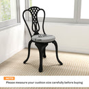 Outsunny Bistro Chair Cushions, Chair Pads Set Of 4, Light Grey