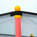 HOMCOM 5.4FT Kids Red Trampoline With Enclosure Indoor Outdoor For 3-10 Years