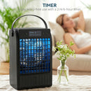 HOMCOM 4-in-1 Mini Air Cooler With RGB 7 LED Light, Cooling Fan, Black