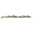 1.9m Christmas Frosted Pinecone Garland with Red Berries and Baubles
