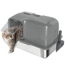 PawHut 65L XL Stainless Steel Litter Tray with Plasma Deodoriser System