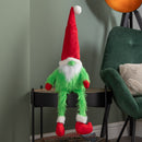 30cm Soft Green Fur Christmas Sitting Gronk Decoration with Dangly Legs