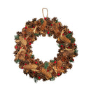 Winter Spice Hanging Christmas Wreath with Pine Cones Berries & Dried Fruit