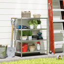 HOMCOM Stainless Steel Bakers Rack, Microwave Stand for Small Spaces