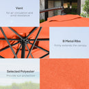Outsunny 3(m) Banana Parasol Cantilever Umbrella Garden w/ Base Weights