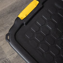 60L Heavy Duty Lockable & Stackable Storage Tub Chest with Clips in Black