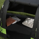 Outsunny Blackout Camping Tent with Bedroom & Living Room for 4-5 Person, Black