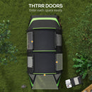 Outsunny Blackout Camping Tent with Bedroom & Living Room for 4-5 Person, Black