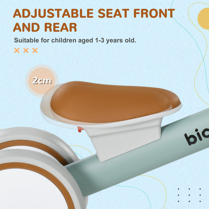 AIYAPLAY Kids Balance Bike For 1-3 Years Old With Adjustable Seat
