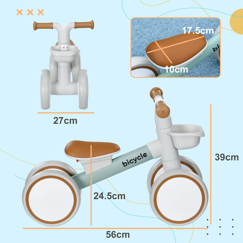 AIYAPLAY Kids Balance Bike For 1-3 Years Old With Adjustable Seat