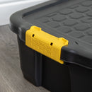 1 x 145L & 4 x 24L Heavy Duty Lockable & Stackable Storage Tub Chest with Clips