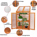 Samuel Alexander Wooden Mini Greenhouse Cold Frame - Small Greenhouse H120 x W69 x D49cm