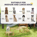 PawHut 3 Pieces Wooden Dog Agility Training Equipment, Natural Wood