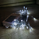 5m Battery Operated Christmas String Lights with 50 Cool White LEDs on Clear Cable